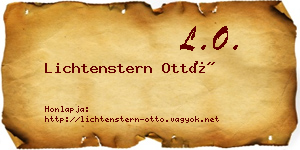 Lichtenstern Ottó névjegykártya